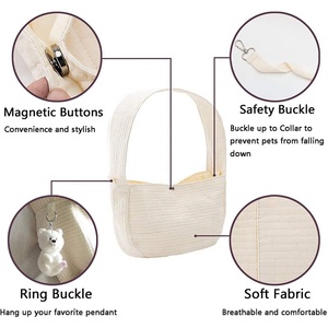 Tas Travel Anak Anjing Bernapas, Tas Punggung Selempang Anjing Peliharaan Bebas Genggam untuk Anjing Kucing Kecil Sedang - Product Image 3