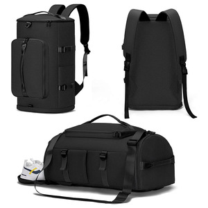 Sac à dos de sport en polyester souple avec fermeture éclair, pour usage extérieur, sac de sport tendance pour hommes et femmes, compartiment à chaussures, sac de voyage - Product Image 1