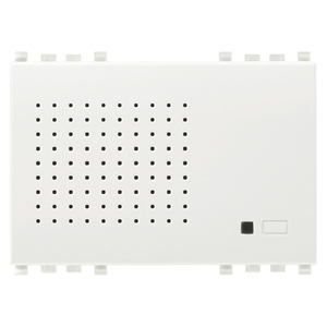 Sirène d'intérieur blanche 11,2 x 9,6 x 9,8 cm avec panneau perforé et indicateur d'alimentation pour système d'alarme de sécurité domestique - Product Image 1