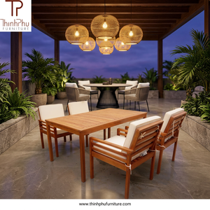 Chaise de jardin contemporaine en rotin pour l'extérieur, pliable, éco-responsable, avec structure en bois massif, idéale pour restaurant, hôtel, cuisine, cour, villa - Product Image 5
