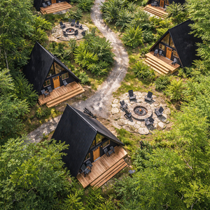 <span class=keywords><strong>Chalet</strong></span> préfabriqué de 40 m2, isolation complète, design moderne, structure démontable et transport économique pour les solutions de projet - Product Image 1