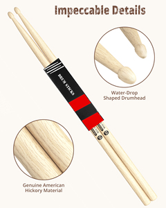 卸売5A 5B 7Aホワイトオークドラムスティック大人木製バケタバテリア楽器アクセサリーヴィックファースと同じ品質 - Product Image 3