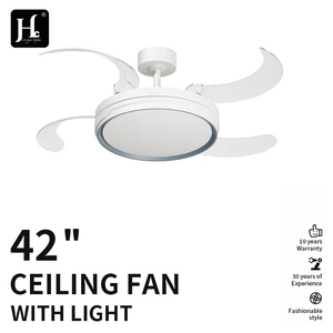 Ventilateur de plafond rétractable de 42 pouces, nouveau design, ventilateur de plafond avec lumière, ventilateur de plafond intelligent invisible avec télécommande - Product Image 3