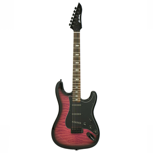 Guitare électrique Eastern Music Hardluck Kings Ultra Rare 18 pièces Brick <span class=keywords><strong>Red</strong></span> Burst <span class=keywords><strong>Strat</strong></span> Fireball avec étui rigide - Product Image 1