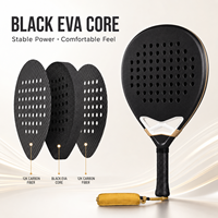 Raquette de padel en fibre de verre JAS de haute qualité et durable pour joueurs intermédiaires, logo personnalisé, prix d'usine OEM, divertissement
