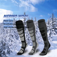 Chaussettes de Ski en laine mérinos, respirantes, pour le sport en plein air, absorbe la sueur