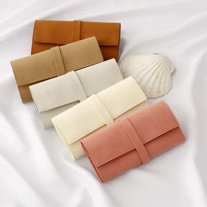 Custom Logo Microfiber Multi-Functional Travel Jewelry Pouch Organizer Folded Jewelry Case for Women Microfiber <b>Storage</b> Case - Product Image 2