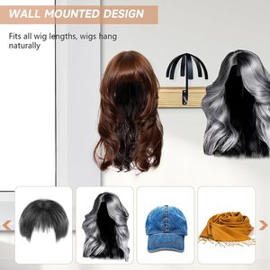 Eco-Friendly Classic/Modern Style Wooden Braided Hair Towel Rack Five Layers Food Grade <b>Vegetable</b> Oil for Home/Wig Shop - Product Image 3