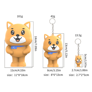 Custom Stationery Organizer <b>Cute</b> <b>Bear</b> Pattern Silicone Pencil Bag Zipper Pencil case Coin Purse Keychain Set for Kids - Product Image 6