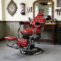 Chaise de salon de coiffure Meientai, chaise de barbier vintage en cuir PVC, mobilier de salon, chaise de barbier, prix de gros