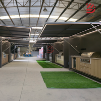 Ensemble de cuisine extérieure complet, armoires modulaires en acier inoxydable avec barbecue, évier, îlot de rangement, comptoir pour patio
