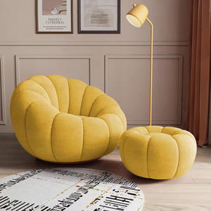 كرسي غرفة المعيشة تيدي الشمال الحديث نسيج الصوف الفاخرة عالية الكثافة مقعد واحد أريكة لهجة كراسي صالة كرسي كسول - Product Image 4