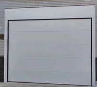 Porte de garage sectionnelle automatique en aluminium standard australien avec verre, avec ou sans cadre, porte de garage métallique sans cadre pour maisons