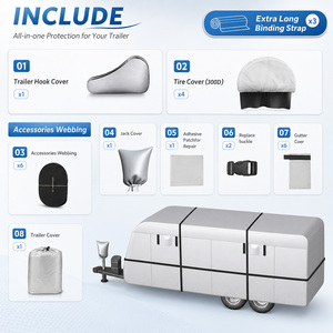 Housse de caravane tout temps en tissu Oxford imperméable 400D, coupe-vent, protection intégrale contre les UV à 99%, couleur personnalisable - Product Image 4