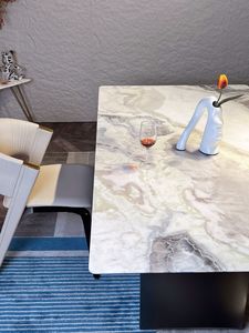 Piastrelle di lastre di marmo Super bianco di lusso bancone da <span class=keywords><strong>cucina</strong></span> panca da bagno vanità superiore lato posteriore Splash grembiule bordo piastrelle - Product Image 4