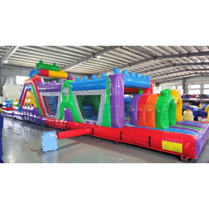 Percorso a Ostacoli Gonfiabile Commerciale con Scivolo d'Acqua, Giochi Sportivi e <span class=keywords><strong>Intrattenimento</strong></span> con Casa Gonfiabile - Product Image 2