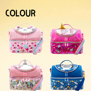 Sac à déjeuner isotherme pour enfants, motif dessin animé, pour élèves du primaire, sac de rangement alimentaire durable à porter à la main ou en bandoulière pour le campus - Product Image 4