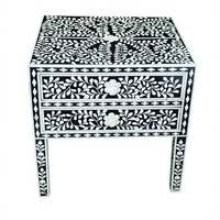 Dekorasi Rumah Mewah India Harga Terbaik, Meja Samping Motif Bunga dengan Kualitas Terbaik dari kerajinan tangan untuk grosir