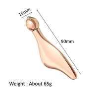 Rouleau de massage oculaire en métal, outil facial Gua Sha en alliage de zinc, anti-âge, lifting, sculpture de la ligne du menton, absorption du sérum, masseur de beauté