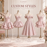 Mini-robe personnalisée pour femme, jacquard floral, avec corsage, col halter, jupe à volants superposés, coupe trapèze, pour occasions