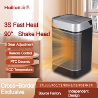 Chauffage de bureau personnalisé à bas prix, chauffage PTC à chauffage rapide, mini chauffage électrique, petit ventilateur chauffant à tête oscillante, télécommande