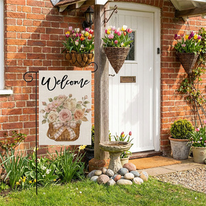 2026 <b>Easter</b> Garden Flag Polyester Rectangle Courtyard Festival Atmosphere Decoration New Flag Wholesale - Product Image 3