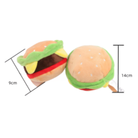 Mignon Pizza Hamburger Steak Crème Glacée Chips Pet Peluche Squeeze Jouet Design Mignon Peluche Chien Jouet