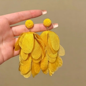 Pendientes de Diseño Exclusivo con Flores, Estilo Bohemio, Ligeros y de Lujo, para Vacaciones 2026, Pendientes de Moda para Mujer, Joyería al por Mayor - Product Image 4