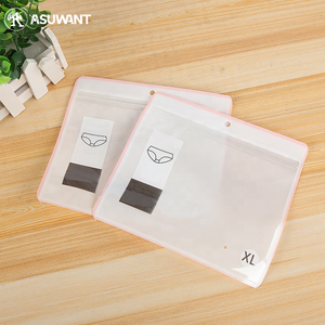 Personnalisé Blanc Translucide Vêtements Sous-Vêtements <span class=keywords><strong>Soutien</strong></span>-<span class=keywords><strong>Gorge</strong></span> de Serrure de Fermeture Éclair D'emballage Jetable Emballage Sacs En Plastique - Product Image 1
