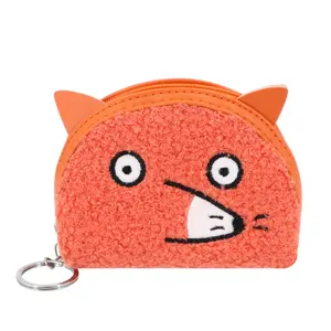 Custom Promotion Gifts Various kawaii animals shaped soft Teddy Cashmere coin purse personalized keychain pouch bags for women