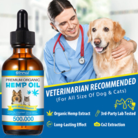 Huile de chanvre pure, naturelle et biologique pour animaux de compagnie, enrichie en vitamines et en oméga-3, extrait d'huile de poisson et d'extrait de chanvre