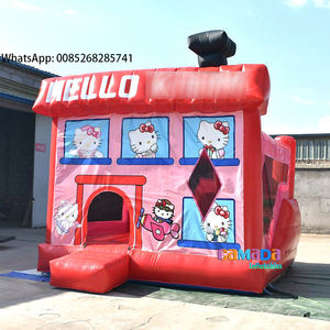 Castillo Inflable Hello Bounce House Kitty con Toboganes, Impermeable y con Protección UV, Fácil de Instalar - Product Image 1