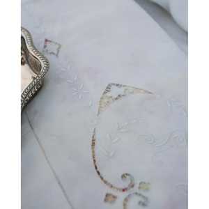 Pietrochianese Antique Linen <b>Double</b> Bed Duvet Set 6-Piece <b>Quilt</b> <b>Cover</b> R Letters Carving 300TC Disposable <b>Quilts</b> Plant Pattern - Product Image 5