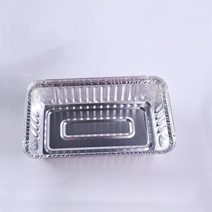 Conteneur en <span class=keywords><strong>aluminium</strong></span> de qualité <span class=keywords><strong>alimentaire</strong></span> / Boîte à lunch à emporter / Plateau avec couvercle en carton ou transparent - Product Image 2