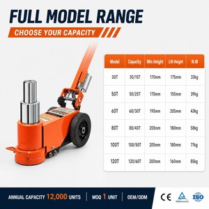 <span class=keywords><strong>Cric</strong></span> hydraulique pneumatique robuste 30/60 tonnes pour atelier, idéal pour la réparation de camions et de bus - Product Image 3