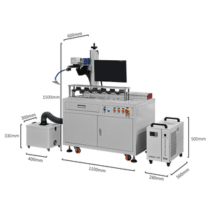 Machine de marquage laser à fibre CNC MOPA, décapant de <span class=keywords><strong>peinture</strong></span> laser 500W refroidi par air pour composants de cockpit intelligent - Product Image 2