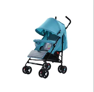 Cochecitos de bebé de alta calidad plegables para viajar lindo marco de acero al carbono de lino carrito para niños