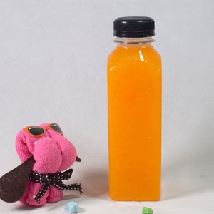 Custom Hot Sale 120ml 250ml Transparent <b>Empty</b> Square <b>Plastic</b> Lemon Juice Beverage Smoothie <b>Bottles</b> Bulk Drink Container With Top - Product Image 1