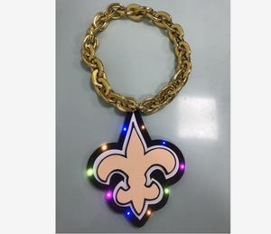 Collier pendentif LED personnalisé, équipe New Orleans Saints, grand pendentif en matériau EVA, grand collier, <span class=keywords><strong>décoration</strong></span> pour fête et célébration - Product Image 1