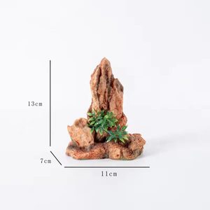 Ornement de rocaille miniature en résine pour aquarium, décoration paysagère artificielle de montagne pour aquarium, élément de pierre simulée - Product Image 4