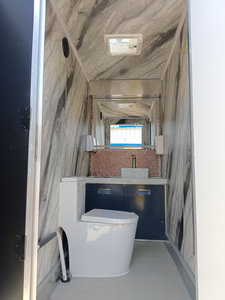 Remolque <span class=keywords><strong>de</strong></span> Baño <span class=keywords><strong>de</strong></span> Diseño Moderno, Baño Móvil para Bodas <span class=keywords><strong>de</strong></span> Lujo al Aire Libre y Galas VIP, Baño Portátil Compatible con Energía Solar para Glamping - Product Image 4