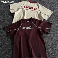 T-shirt de sport déstructuré pour homme, avec coutures plates, antibactérien, séchage rapide, unisexe, décontracté, été