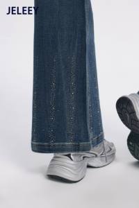 Jeans a Gamba Larga da Donna, Vita Alta e Taglio Dritto, Design Elegante e Lusinghiero per la Figura - Product Image 2