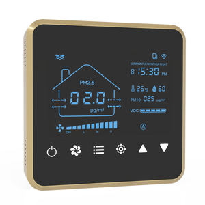 Controlador de ventilador de ventilación de aire fresco colorido de 4 pulgadas con VOC PM2.5 ventilador de temperatura y humedad termostato Wifi inteligente - Product Image 4