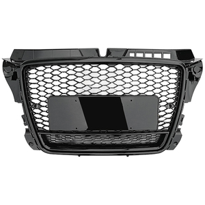 Rejilla delantera de panal para <span class=keywords><strong>coche</strong></span> <span class=keywords><strong>A3</strong></span> 8P S3 RS3 8P Estilo negro brillante Parrilla de parachoques delantero para <span class=keywords><strong>Audi</strong></span> <span class=keywords><strong>A3</strong></span> S3 2008 2009 2010 2011 2012 - Product Image 2