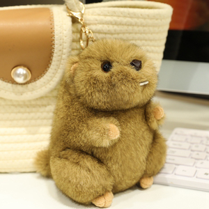 Peluche marmotte brune, porte-clés marmotte en peluche, animal de <span class=keywords><strong>la</strong></span> forêt en peluche personnalisé - Product Image 3