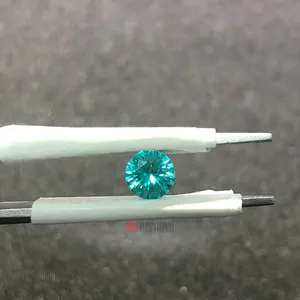 Wuzhou Synthetic Stone Yag Round Shape Paraiba Gemstone Yttrium Aluminium Garnet Cultivated Tsavorite For Wax Setting Jewelry