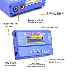 เครื่องชาร์จแบตเตอรี่ Lipo B6 80W & เครื่องกำจัด6A/5A พร้อมอะแดปเตอร์ AC 12V สำหรับ RC - Product Image 3