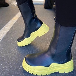 Nouvelles femmes Chelsea en cuir <span class=keywords><strong>de</strong></span> haute qualité style britannique chaussures <span class=keywords><strong>de</strong></span> mode dames chaussures en cuir Chelsea bottes <span class=keywords><strong>botte</strong></span> <span class=keywords><strong>de</strong></span> <span class=keywords><strong>pluie</strong></span> - Product Image 5