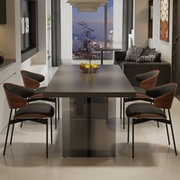 Italienischer Minimalistischer Stil Acrylplatte Hängender Esstisch Familien High-End Rechteckig Modernes Heim-Design 2024 Neuer Stil